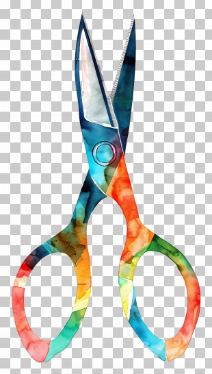 Scissors - Colorful Scissors Illustration PNG