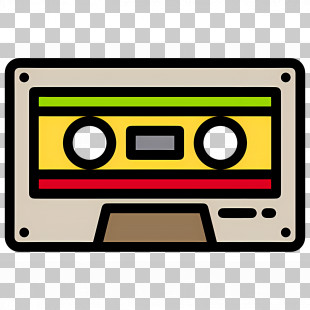Cassette - Colorful Vintage Cassette Tape Illustration PNG