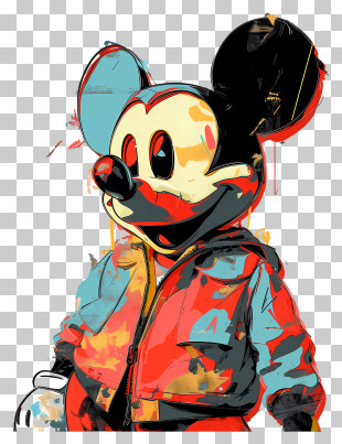 Mickey Mouse - Urban Graffiti Style Mickey Mouse PNG