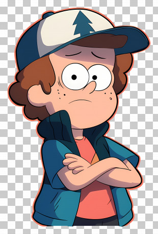 Dipper Pines - Cartoon Boy With Cap PNG