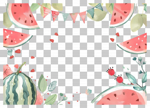 Summer Background - Watermelon-Themed Summer Background PNG