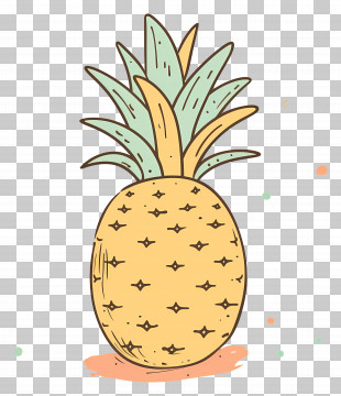 Pineapple - Doodle Pineapple PNG