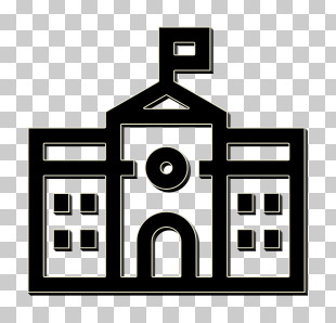 School Icon Urban Building Icon PNG
