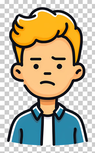 Boy Emoji - Cartoon Boy With Blonde Hair PNG