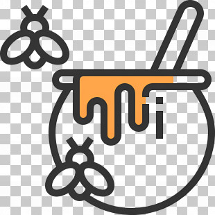 Honey - Honey Jar With Bees PNG