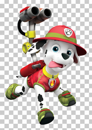 Paw Patrol - Adventurous Dalmatian In Firefighter Gear PNG