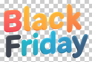 Black Friday - Black Friday Colorful Text PNG